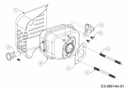 Ersatzteile MTD-Motoren Vertikal 5X65RH Typ: 752Z5X65RH  (2013) Auspuff