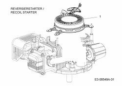 Ersatzteile MTD-Motoren Vertikal 5P71MHA Typ: 752M5P71MHA  (2014) Reversierstarter