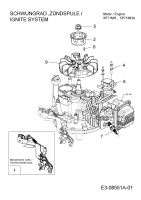 Ersatzteile MTD-Motoren Vertikal 5P71MHA Typ: 752M5P71MHA  (2014) Schwungrad, Zündspule
