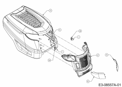 Ersatzteile Troy-Bilt Rasentraktoren TB 4216 Typ: 13AV90KS309  (2013) Motorhaube K-Style