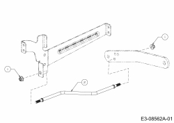 Cub Cadet Ersatzteile Gartentraktoren GTX 1054 14AZ94AK330  (2013) Mähwerksstabilisator