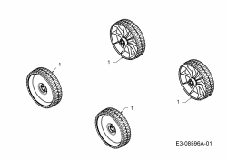 Ersatzteile Black-Line Motormäher BL 3546 Typ: 11B-TE5B683 (2019) Räder