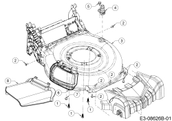 Cub Cadet Ersatzteile Motormäher mit Antrieb LM3 CRC46S 12ABTVSC603  (2017) Deflektor, Mähwerksgehäuse, Mulchklappe