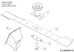 Cub Cadet Ersatzteile Motormäher mit Antrieb CC 53 SPOE V HW 12ACPVS7603  (2016) Messer, Messeraufnahme, Mulchstopfen bis 09/12/2015