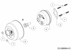 Ersatzteile MTD-Motoren Vertikal 1T65RHB Typ: 752Z1T65RHB  (2019) Auspuff