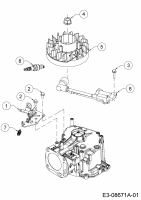 Ersatzteile MTD-Motoren Vertikal 5T65RHA Typ: 752Z5T65RHA  (2017) Bremse, Schwungrad, Zündspule