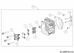 Ersatzteile MTD-Motoren Vertikal 5T65RHA Typ: 752Z5T65RHA  (2018) Zylinderkopf