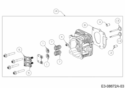 Ersatzteile MTD-Motoren Vertikal 5T65RHA Typ: 752Z5T65RHA  (2017) Zylinderkopf