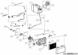 Ersatzteile MTD-Motoren Vertikal 1X65RH Typ: 752Z1X65RH  (2014) Luftfilter, Tank, Vergaser