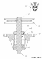 Ersatzteile Troy-Bilt Rasentraktoren Pony 42 Typ: 13AN77KS309  (2015) Messerspindel 618-06991