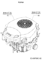 Cub Cadet Ersatzteile Zero Turn RZT L 42 17ARCACS330  (2017) Motor Kohler