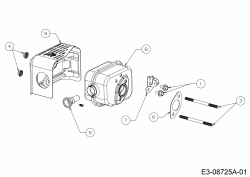 Ersatzteile MTD-Motoren Vertikal 5X70RHA Typ: 752Z5X70RHA  (2018) Auspuff