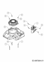 Ersatzteile MTD-Motoren Vertikal 7X70JW Typ: 752Z7X70JW  (2017) Elektrostarter, Gebläsegehäuse