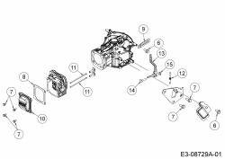 Ersatzteile MTD-Motoren Vertikal 7X70JW Typ: 752Z7X70JW  (2017) Reglerhebel, Ventildeckel