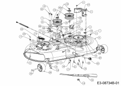 Ersatzteile Troy-Bilt Rasentraktoren Bronco 42 Typ: 13WX78KS066  (2015) Mähwerk S (42/107cm)