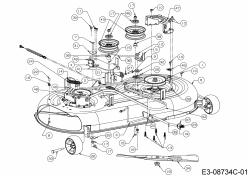 Ersatzteile MTD Rasentraktor 547/42 Typ: 13A877KS308  (2017) Mähwerk S (42/107cm) 