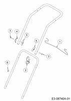 Ersatzteile WOLF-Garten Elektro Rasenmäher ohne Antrieb Expert 37 E Typ: 18CWG1H-C50  (2017) Befestigungsteile Holm 