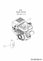 Ersatzteile WOLF-Garten Schneefräse Ambition SF 66 TE Typ: 31AY74T3650  (2016) Motor MTD 