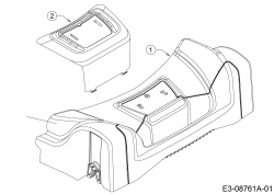 Ersatzteile Wingart Motormäher mit Antrieb BR 1553 RA Typ: 12A-PH5L601  (2016) Abdeckung Vorderachse