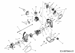 Ersatzteile WOLF-Garten Motorsense GT-S 4-29 DL Typ: 41AD99DC650  (2013) Motor 