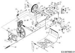 Ersatzteile MTD Kehrmaschine Optima PS 700 Typ: 24B-812C678  (2017) Bowdenzüge, Rahmen, Reibrad 