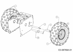 Ersatzteile MTD Kehrmaschine Optima PS 700 Typ: 24B-812C678  (2018) Räder 13x4x6 