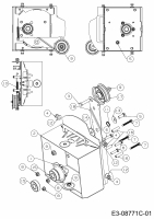 Ersatzteile MTD Kehrmaschine Optima PS 700 Typ: 24B-812C678  (2018) Antriebsblock Kehrmaschine 