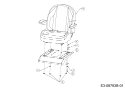 Cub Cadet Ersatzteile Zero Turn XZ5 L107 17BAEACS603 (2022) Sitz