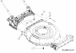 Ersatzteile MTD Benzin Rasenmäher ohne Antrieb Y 700 PM Typ: 11A-B04T360  (2015) Gehäuseschrauben 