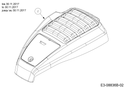 Cub Cadet Ersatzteile Motormäher mit Antrieb LM2 DR46es 12BCTQS7603  (2018) Motorhaube bis 30.11.2017