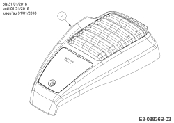Cub Cadet Ersatzteile Motormäher mit Antrieb LM2 DR46s 12BBTQKC603  (2018) Motorhaube bis 31/01/2018
