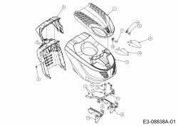 Cub Cadet Ersatzteile Motormäher mit Antrieb CC 46 SPO V 12ABTQKC603  (2016) Motorhaube Y-Style