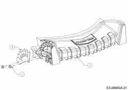 Ersatzteile Troy-Bilt Motormäher TB 130 Typ: 11A-B21Q309  (2013) Abdeckung Vorderachse