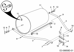 Ersatzteile Zubehör Garten- und Rasentraktoren Rasenwalze 45-02164  (190-523-000) Typ: 190-523-000  (2011) Grundgerät
