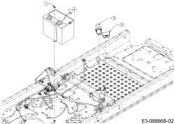 Cub Cadet Ersatzteile Zero Turn XZ3 122 47AIDGHB603 (2022) Batteriehalter, Betriebsstundenzähler, Einschaltung Elektromagnetkupplung