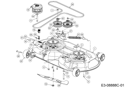 Cub Cadet Ersatzteile Zero Turn XZ2 117I 17CICBDT603  (2017) Mähwerk T (46/117cm)