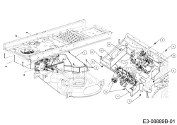 Cub Cadet Ersatzteile Zero Turn XZ2 117I 17CICBDT603  (2017) Abdeckungen Mähwerk T (46/117cm)