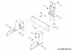 Ersatzteile Zubehör Zero Turn Grasfangeinrichtung für RZTL 54 mit Mähwerk K (54/137cm) Typ: 19A70034100  (2015) Schraubensatz Aufnahmebügel