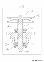 Ersatzteile Massey Ferguson Zero Turn MF 50-22 ZT Typ: 17ARCACQ695  (2015) Messerspindel 618-06980