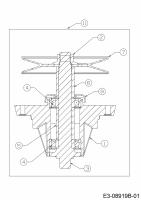 Cub Cadet Ersatzteile Gartentraktoren XT3 QS127 14BIA5CQ603  (2019) Messerspindel 618-06980