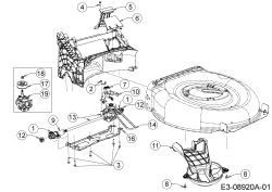 Cub Cadet Ersatzteile Motormäher mit Antrieb CC 46 SPB V HW 12ABTV5E603  (2015) Getriebe, Keilriemen
