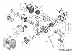 Ersatzteile MTD Motorsense Smart BC 43 Typ: 41BTG0N-678  (2018) Motor 