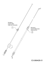 Cub Cadet Ersatzteile Motormäher mit Antrieb LM1 DF53 12A-A02P603  (2018) Bremszug, Schaltzug