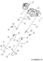 Cub Cadet Ersatzteile Motormäher mit Antrieb LM3 CR46s 12BBTV5E603  (2018) Holm