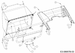 Ersatzteile MTD Rasentraktor Mnirider 76 RDHE Typ: 13A721SD600  (2017) Anhängekupplung, Schraubensatz Grasfangsack 