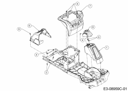 Ersatzteile Cmi Rasentraktoren 60 SDE Typ: 13A326JC620 (2019) Verkleidungen