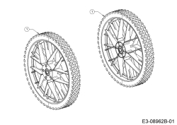 Cub Cadet Ersatzteile Motorfadenmäher LC3 DP56 25C-262E603 (2024) Räder
