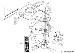 Cub Cadet Ersatzteile Motorfadenmäher ST 100 25A-262J710  (2016) Deflektor, Keilriemen, Rahmen, Schneidfaden
