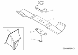 Ersatzteile WOLF-Garten Benzin Rasenmäher ohne Antrieb A 420 HW Typ: 11A-LV5N650  (2015) Messer, Messeraufnahme 