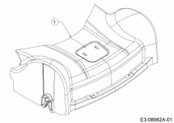 Ersatzteile WOLF-Garten Benzin Rasenmäher mit Antrieb A 4600 ATHW Typ: 12A-TSSC650  (2019) Abdeckung Vorderachse 